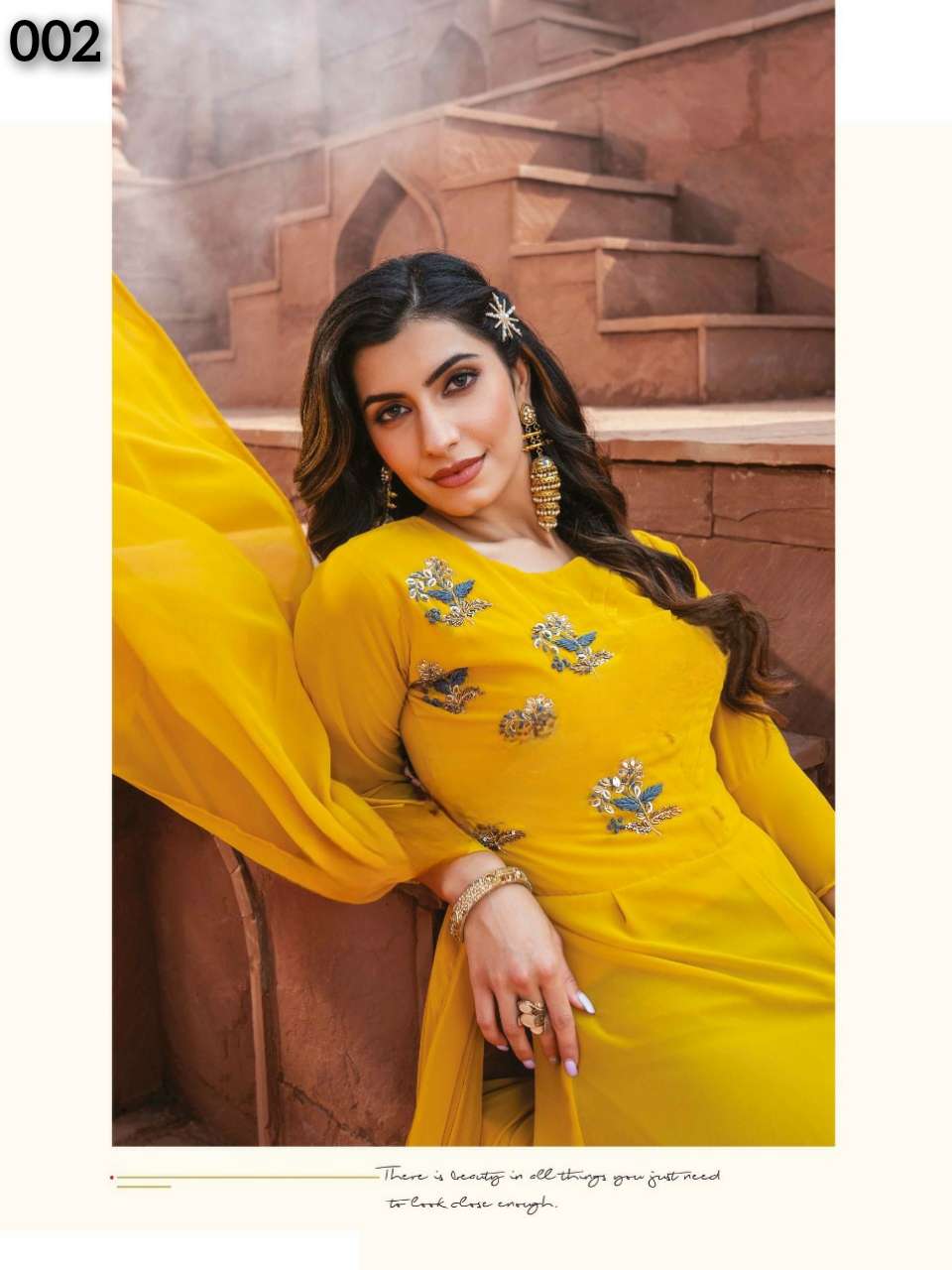 S3forever-Desi Kudi-Handwork-Zardosi-Fox-Georgette-Kurti- Bottom-Dupatta-002-C